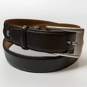 Wolf & Shepherd Men’s Leather Dress Belt Size 38 Chocolate Suede Good Condition